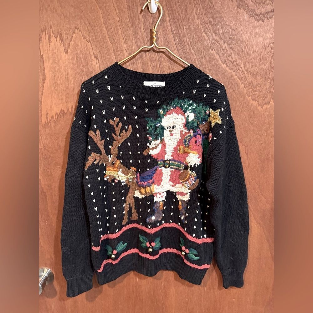 Casual Corner Pullover Christmas Holiday Sweater Size S‎